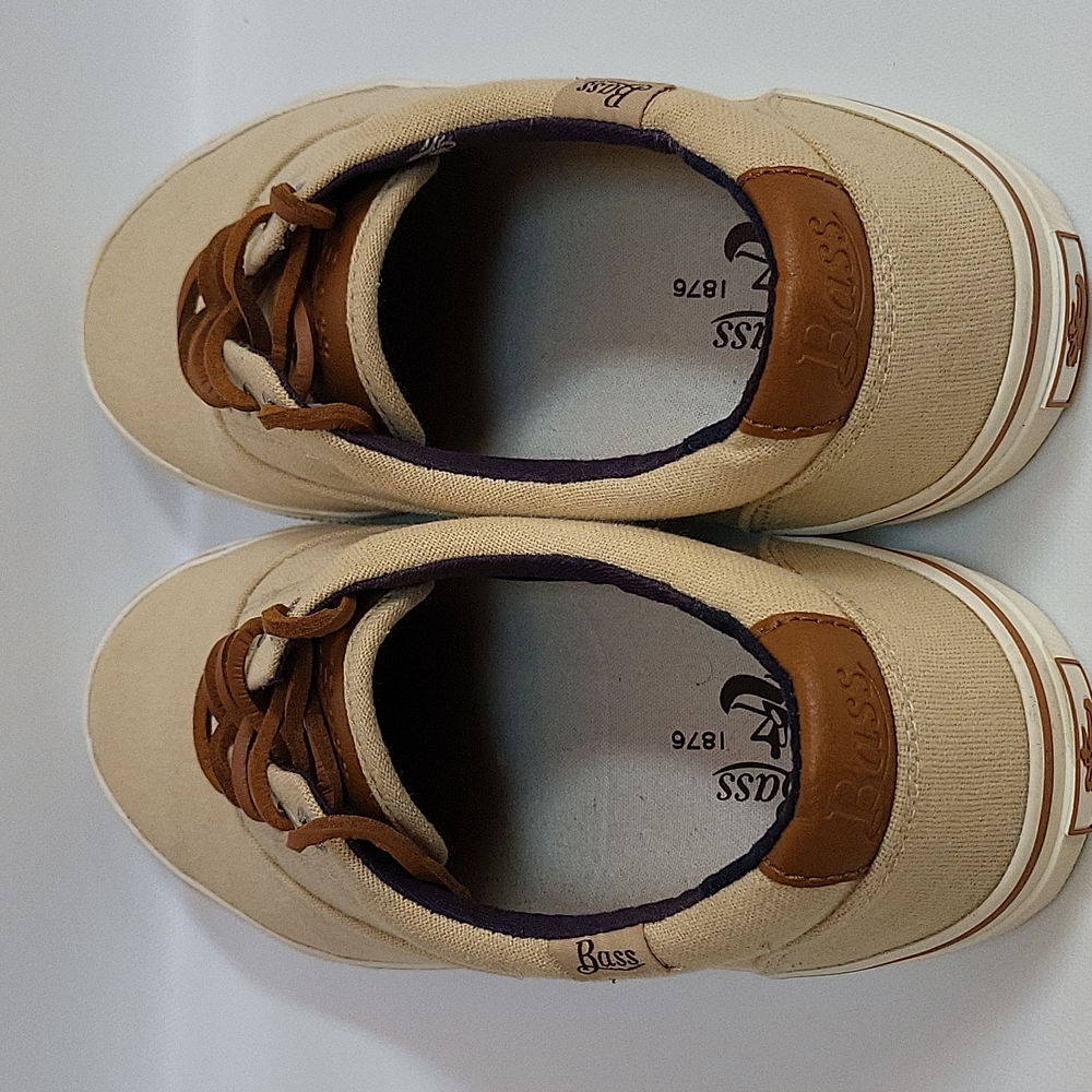 Bass Classic Compass Core Sneakers Size 8.5M Tan G.H. Bass - Picture 11 of 12